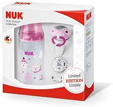 Nuk First Choice+ Pack Winter Wonderland Biberão + Tetina + Chupeta + Corrente Rosa